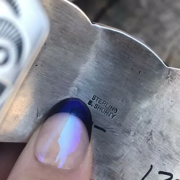 Navajo Sterling Silver Royston Turquoise Cuff Bracelet By Benson Shorty - Picture 6 of 7